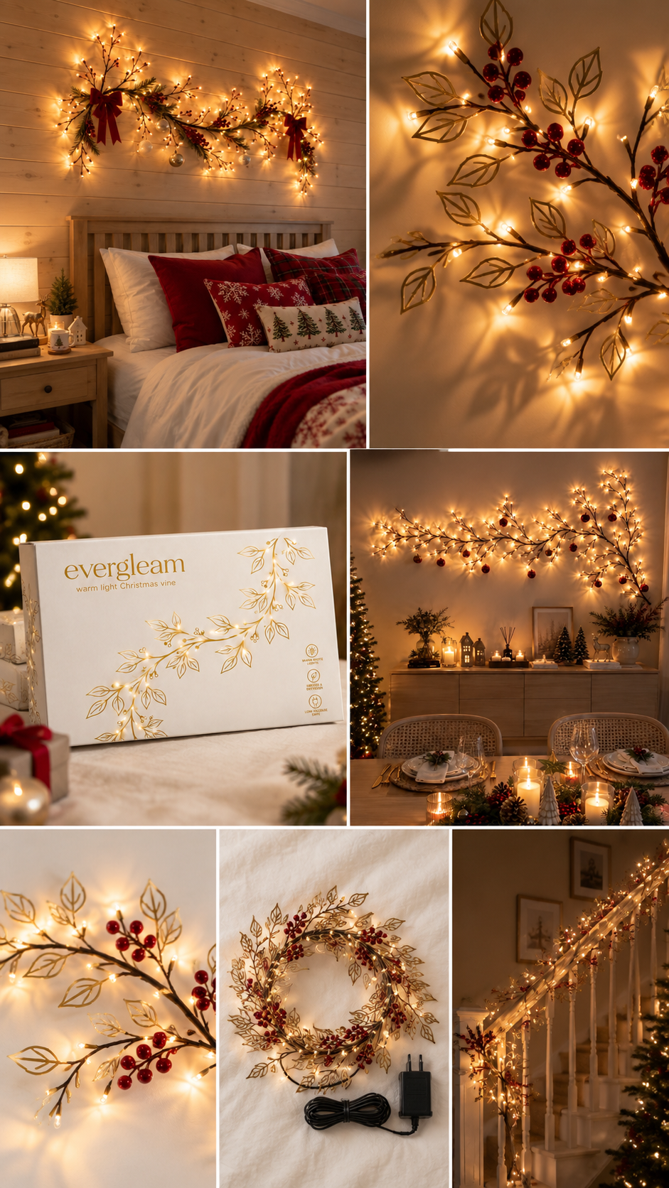 EverGleam Warm Light Christmas Vine
